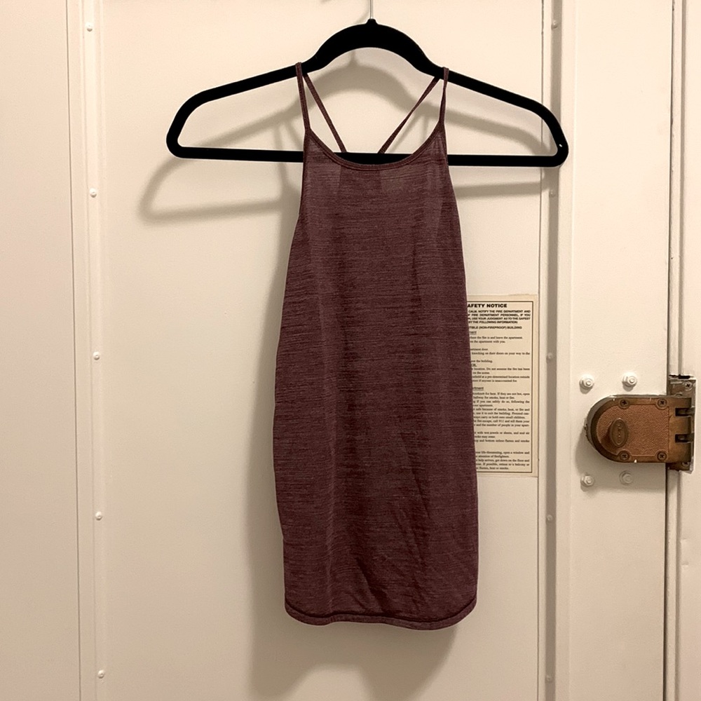 WORN ONCE. Lululemon strappy racer back tank. Violet. Size 4